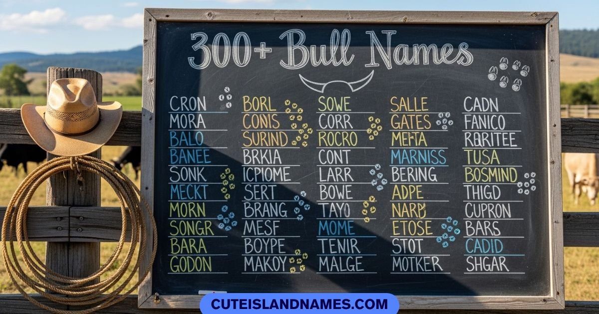 Bull names list for strong, unique and best bull names ideas