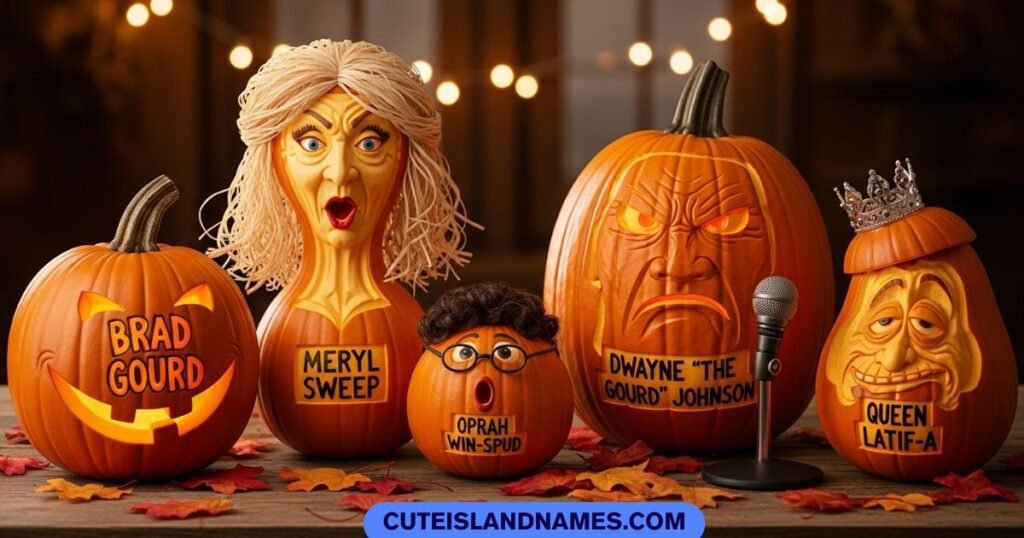 Celebrity Inspired Funny Pumpkin Names