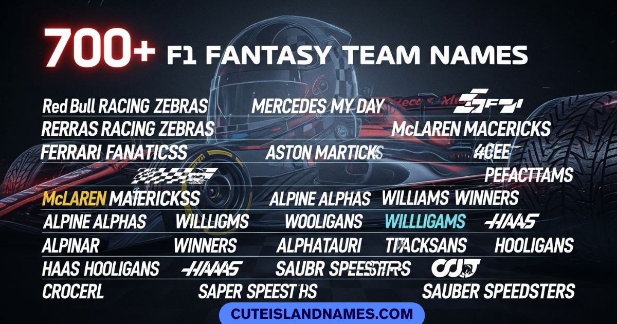 F1 Fantasy Team Names