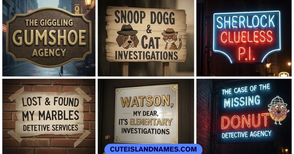 Funny Detective Private Names