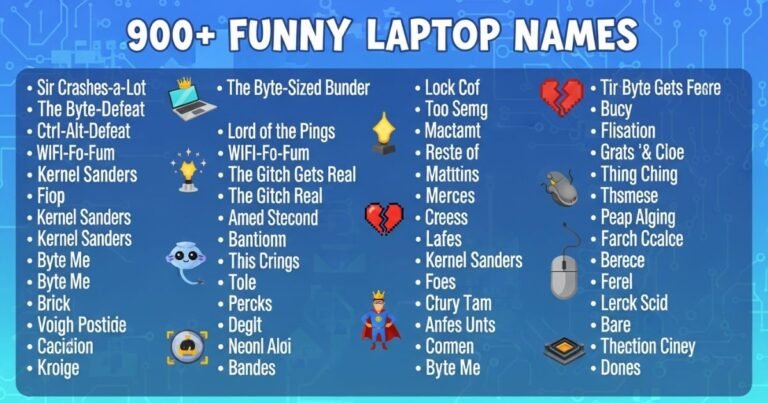 Funny Laptop Names