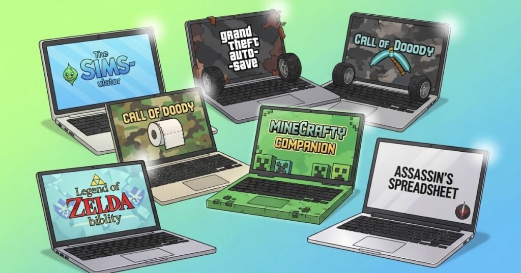 Funny Laptop Names Inspired By Games
