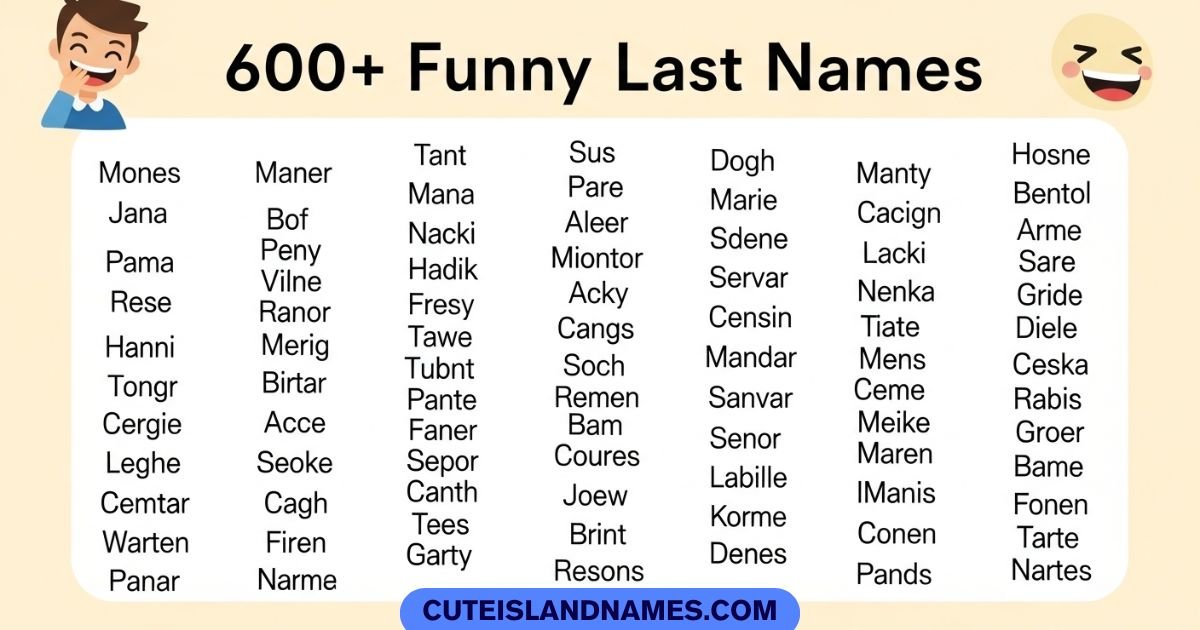 600+ funny last names list best funny surnames ideas