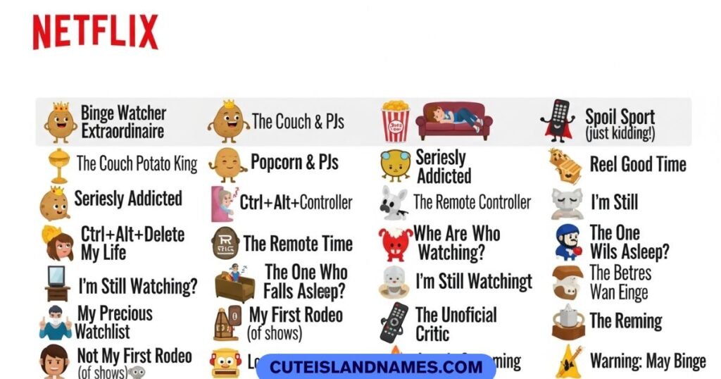 Funny Names for Your Netflix Profile