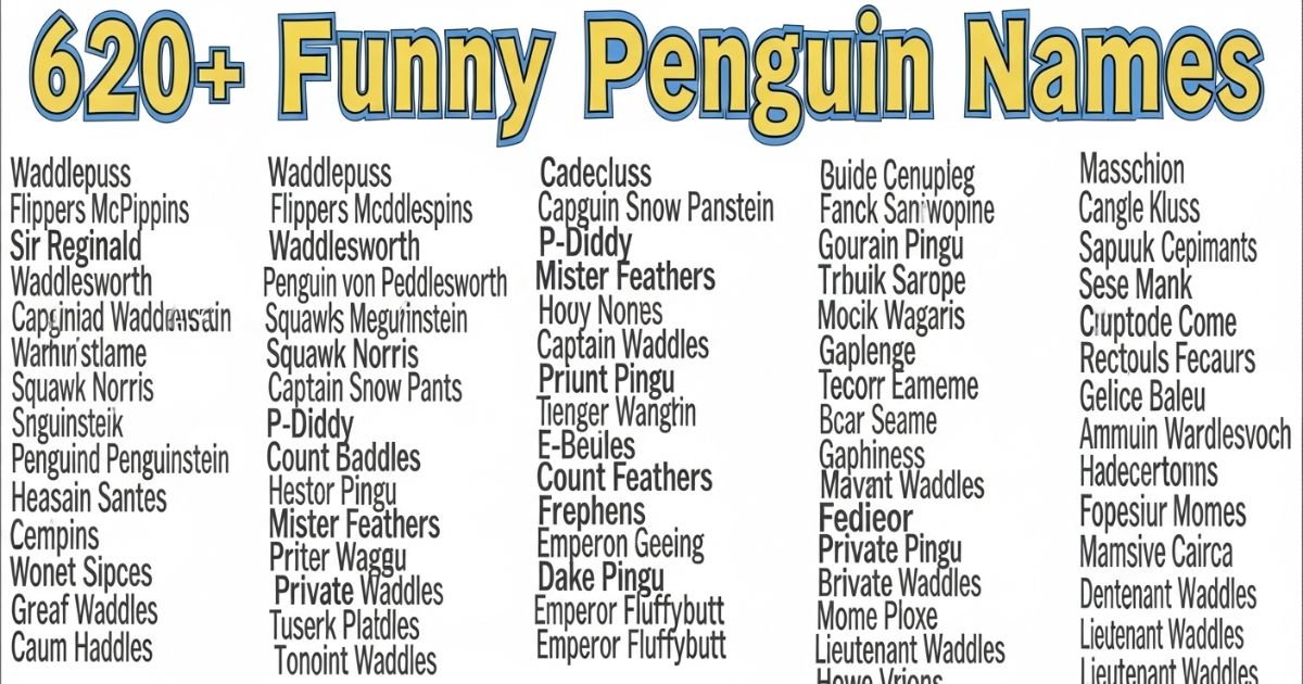 Funny Penguin Names
