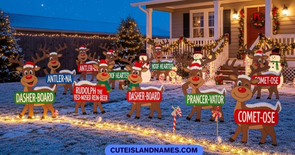 Funny Reindeer Names Yard