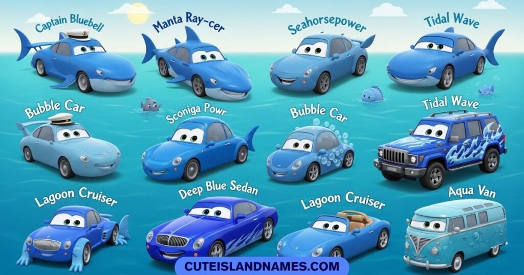 Ocean Inspired Funny Names For Blue Cars