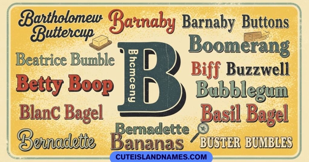 Retro And Old-School Funny B Names