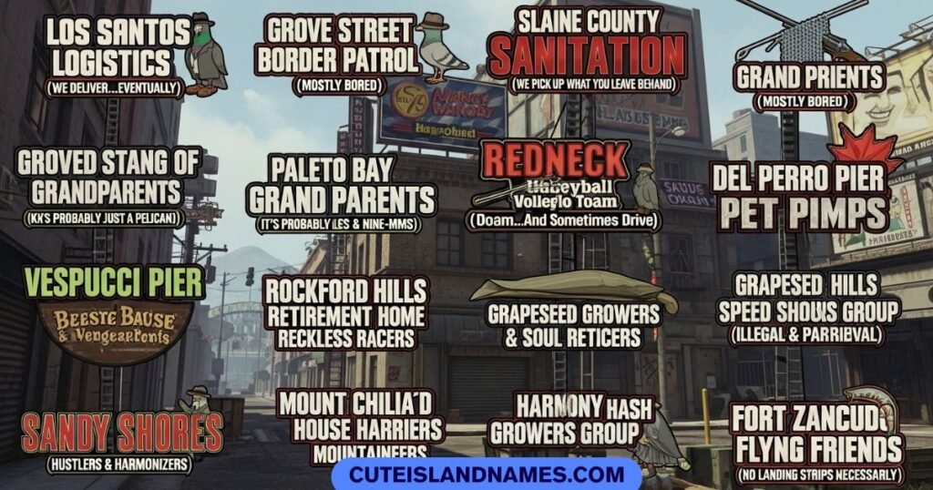 Unique Funny GTA Organization Names