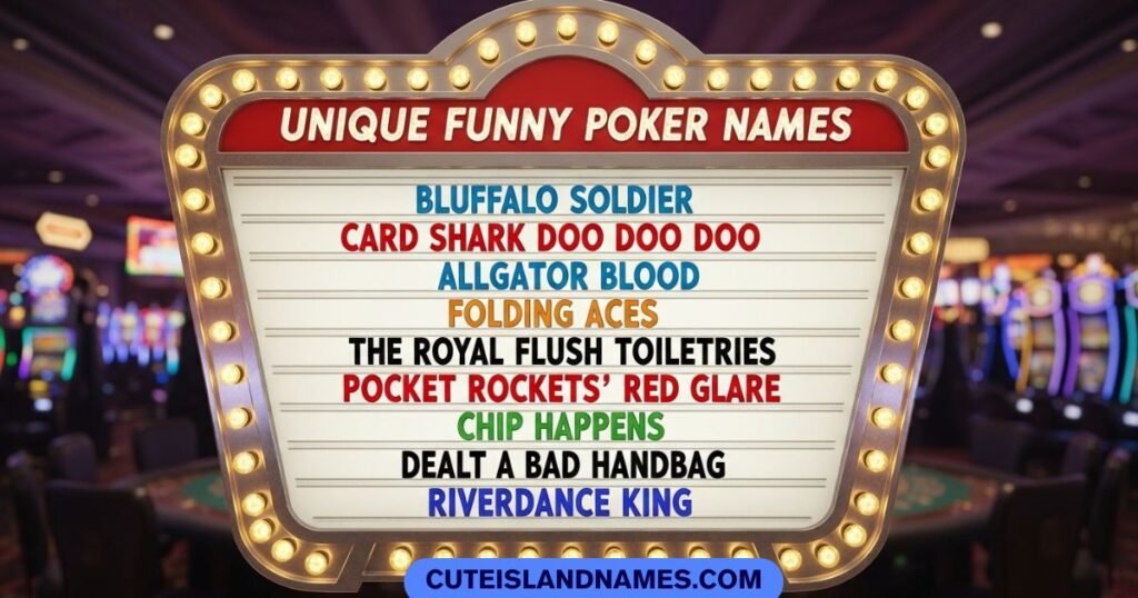 Unique Funny Poker Names