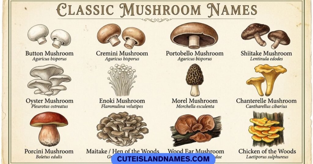 Classic Mushroom Names