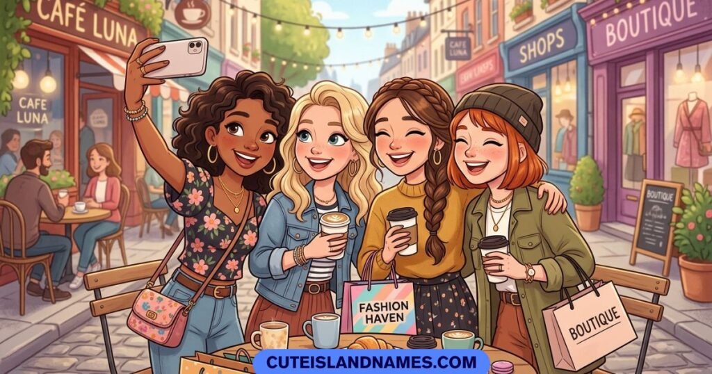 cute group names for 4 girls best friends aesthetic squad
