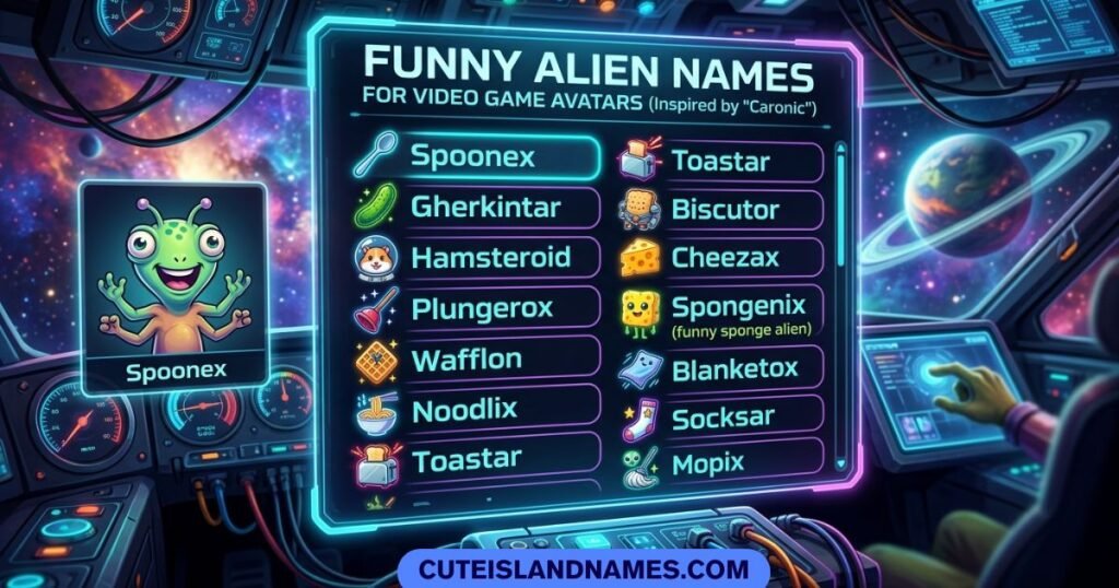 Funny Alien Names for Video Game Avatars