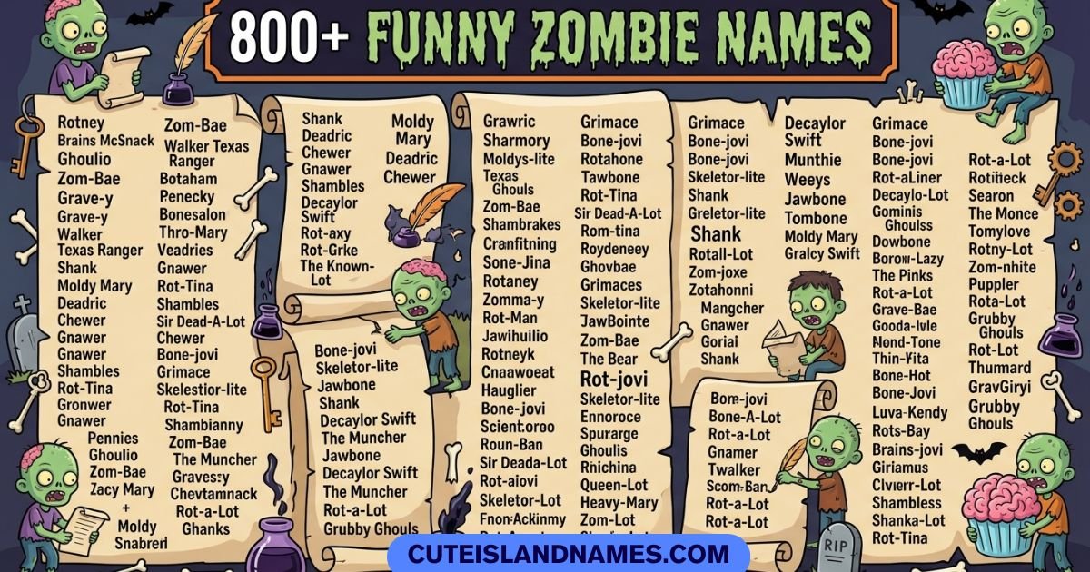 Funny Zombie Names